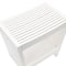 Hello Honey® 18" Modern Slatted Solid Wood Stool With Storage Shelf